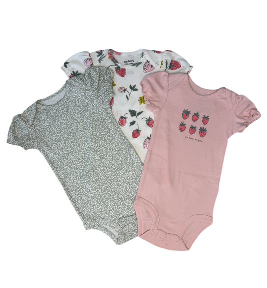 3-Piece Short Sleeve Bodysuits