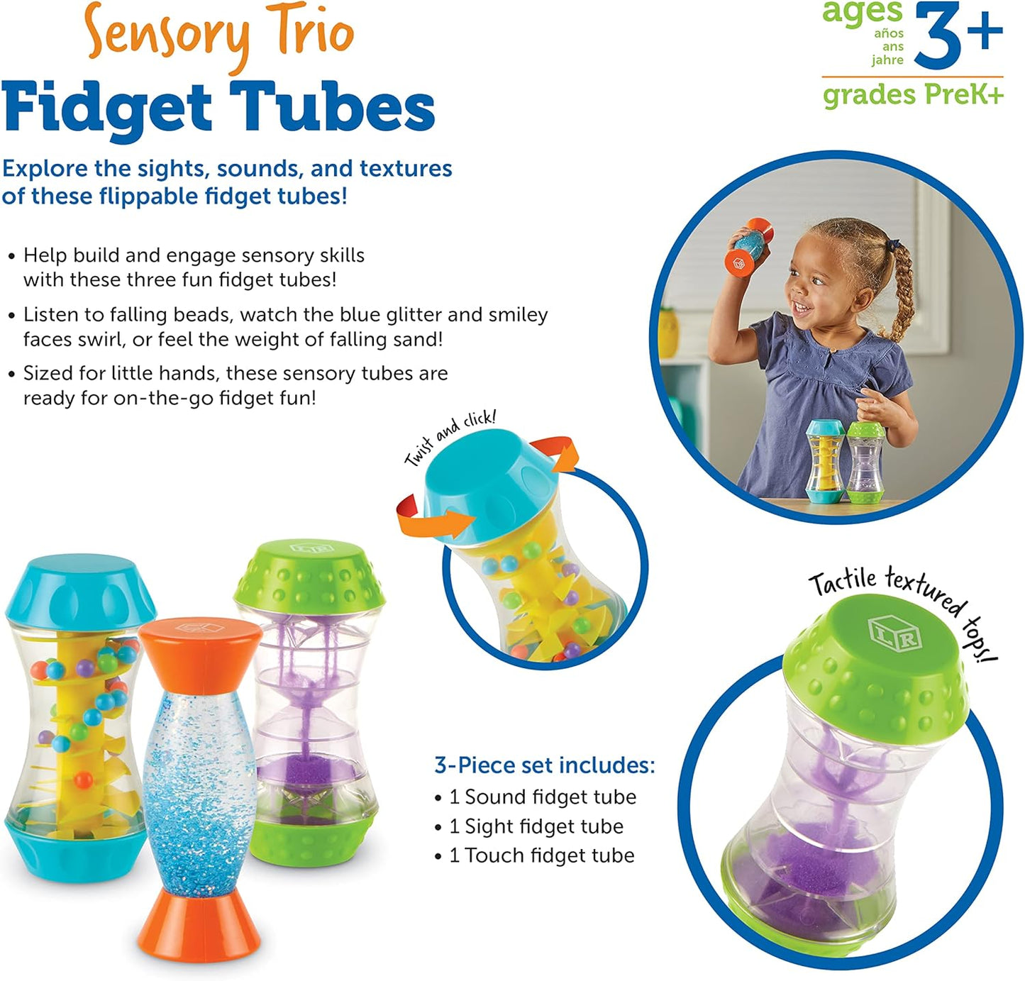 Learning Resources Sensory Trio Fidget Tubes