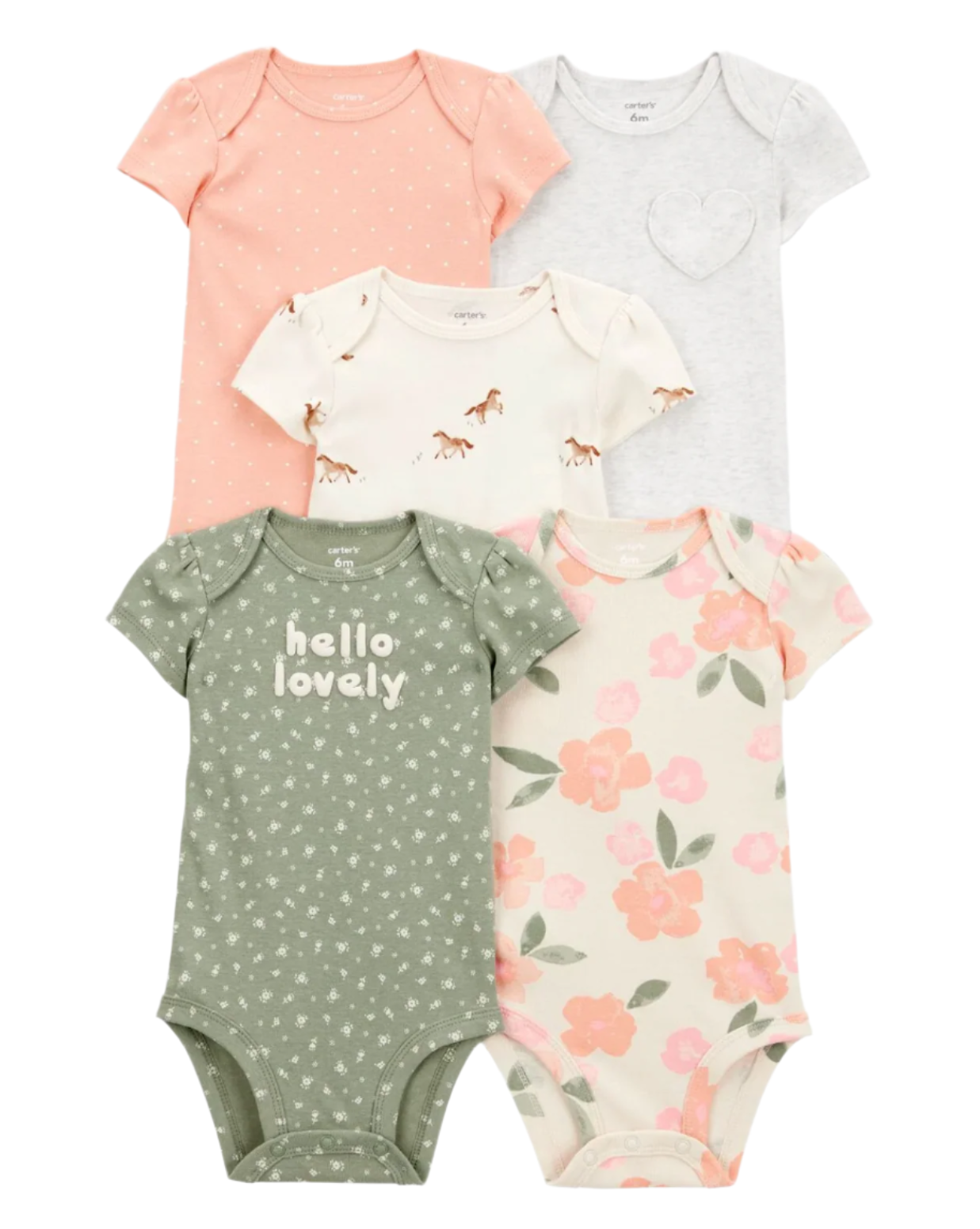 5-Pack Short Sleeve Bodysuits