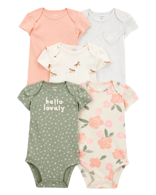 5-Pack Short Sleeve Bodysuits