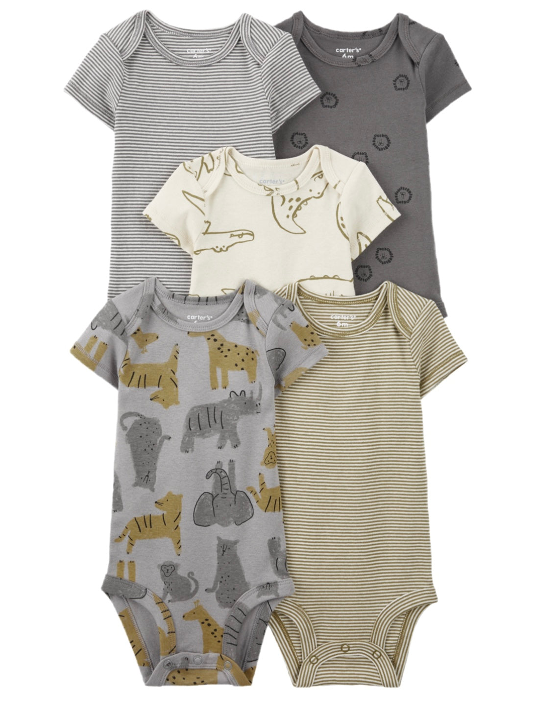 5-Pack Short-Sleeve Cotton Bodysuits
