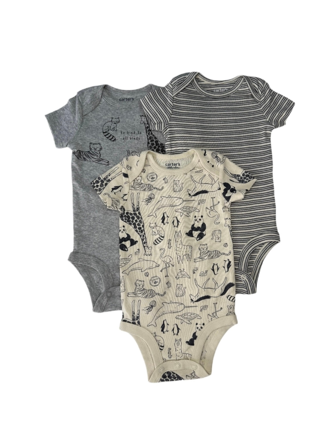 3-Piece Short Sleeve Bodysuit