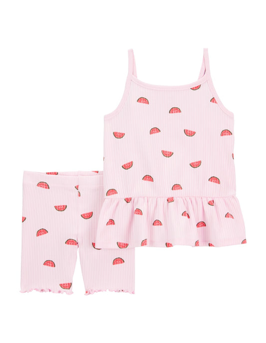 2-Piece Watermelon Tank & Bike Short Set