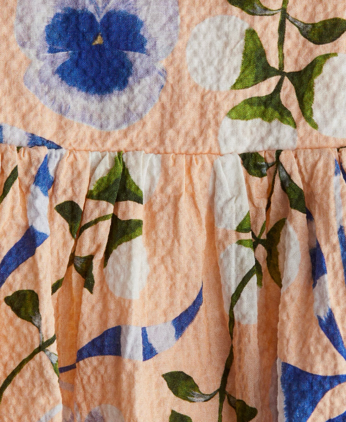 Floral Print Seersucker Dress