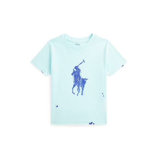 Big Pony Paint-Splatter-Print Cotton Tee