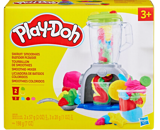 Play Doh Swirlin' Smoothies Toy Blender Playset, Play Kitchen Appliance