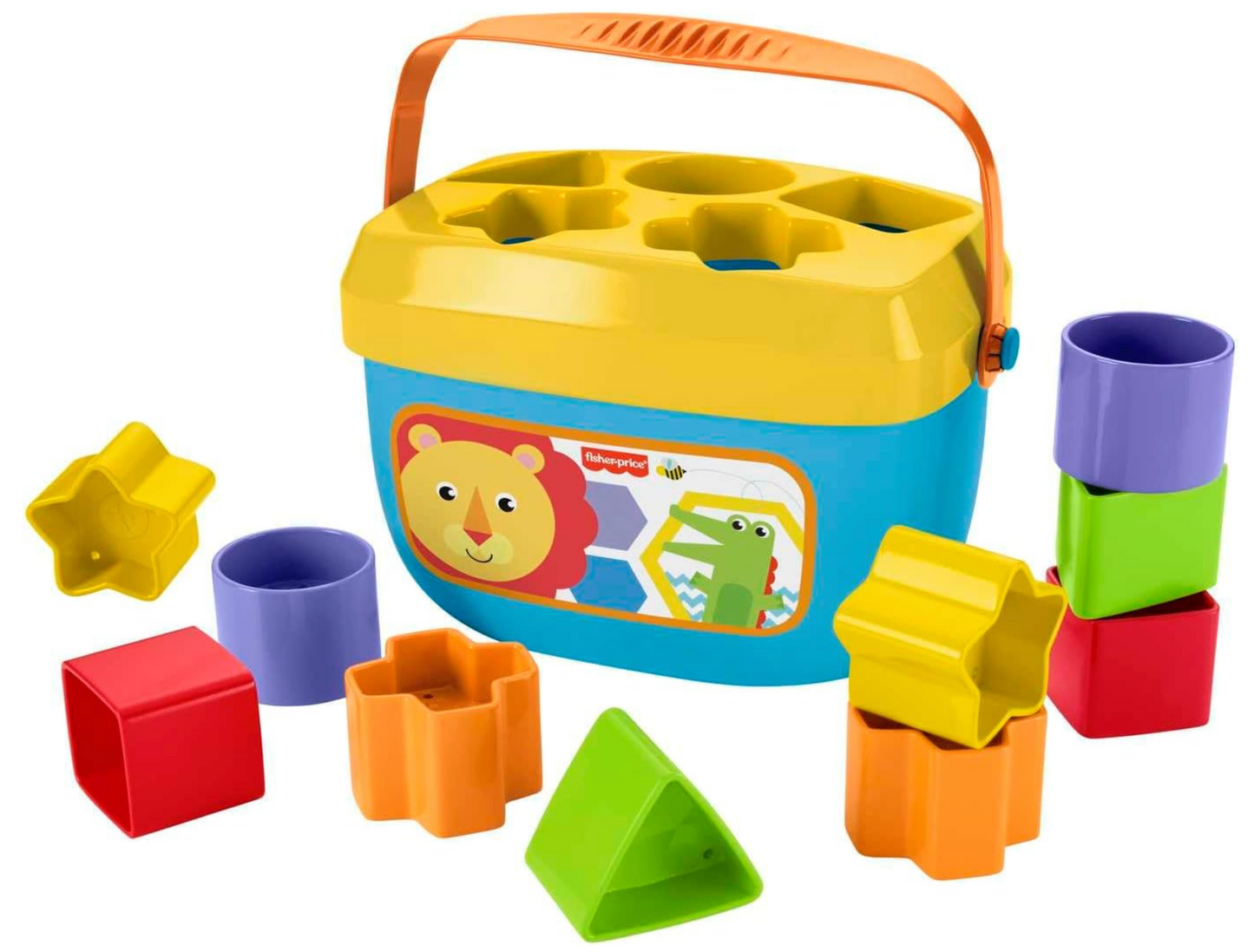Fisher-Price Stacking Toy Baby's First Blocks Set of 10 Shapes for Sorting