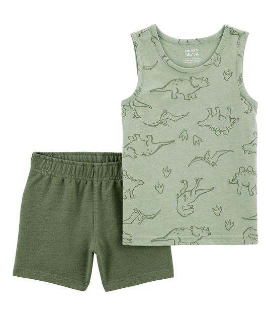 2-Piece Dinosaur Tank & Pull-On Short Set