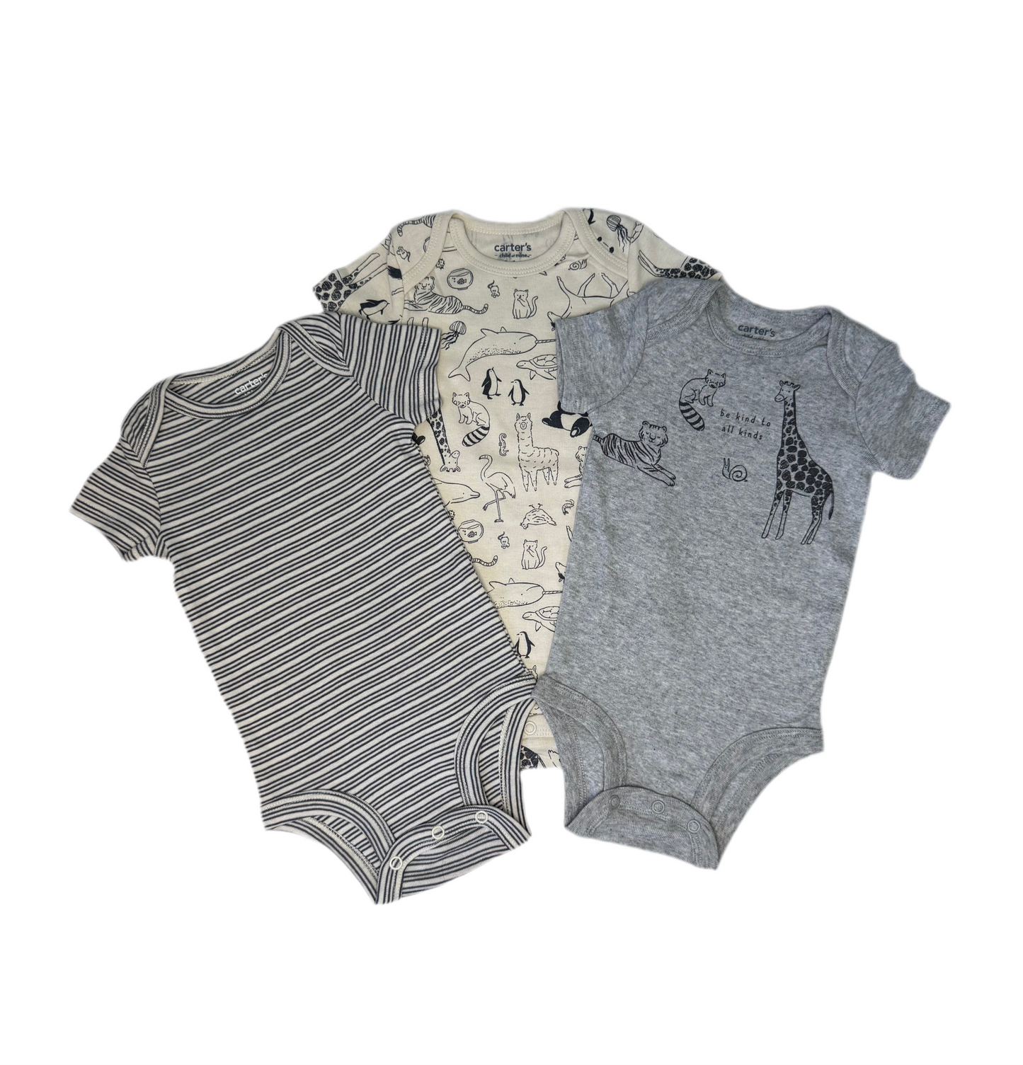 3-Piece Short Sleeve Bodysuits