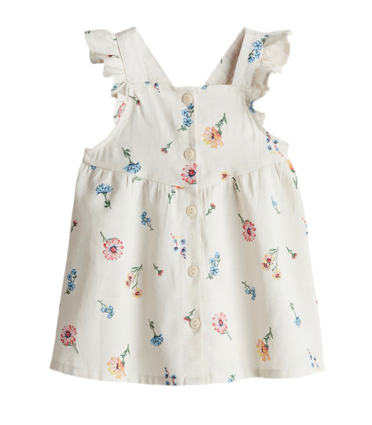 Ruffled-Trimmed Cotton Dress