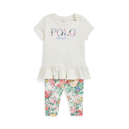 Logo Jersey Tee & Floral Legging Set
