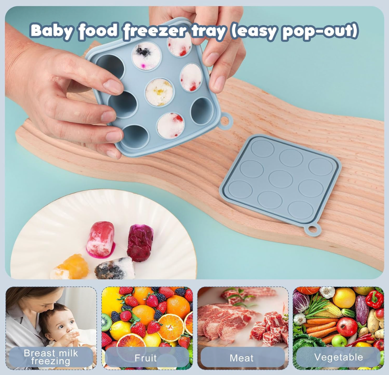 Baby Fruit, Food Feeder, Breastmilk Popsicle Molds