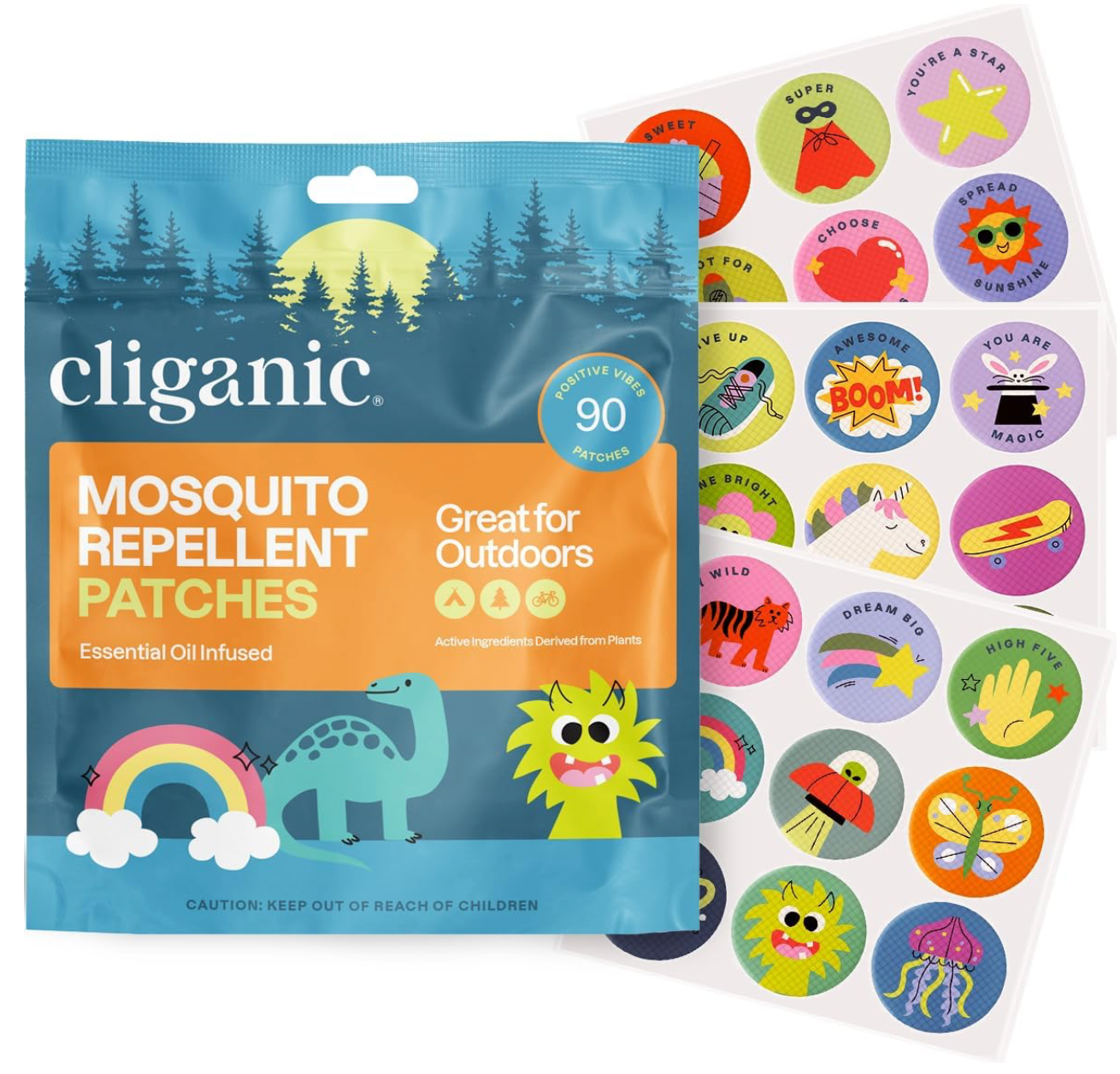 Cliganic Mosquito Repellent Stickers (90 Pack)