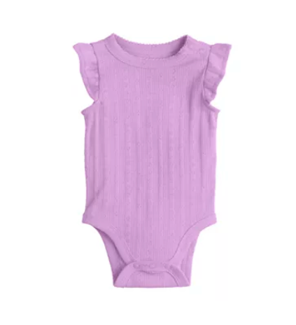 Pointelle Flutter Sleeve Bodysuit