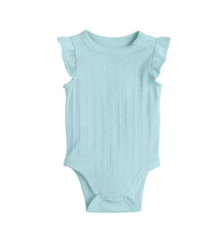 Pointelle Flutter Sleeve Bodysuit