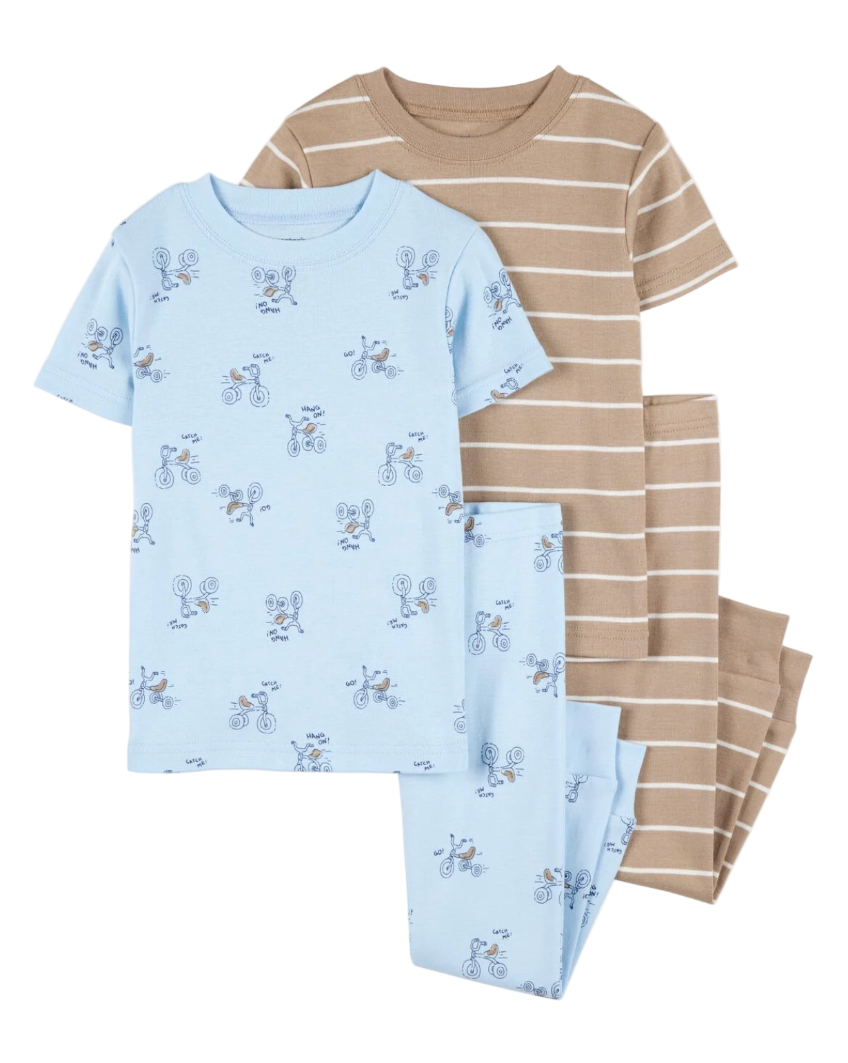 4-Piece Short-Sleeve Cotton Pajamas