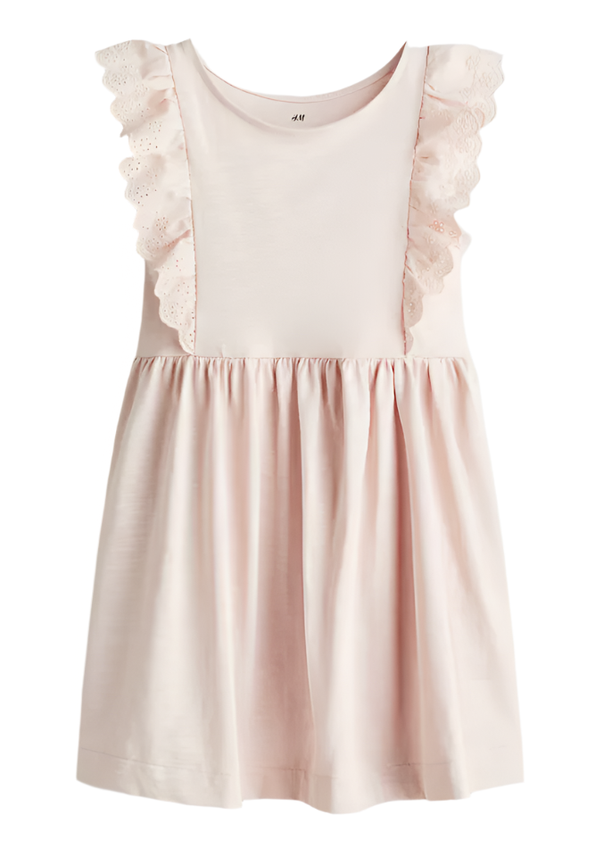 Ruffle-Trimmed Cotton Dress