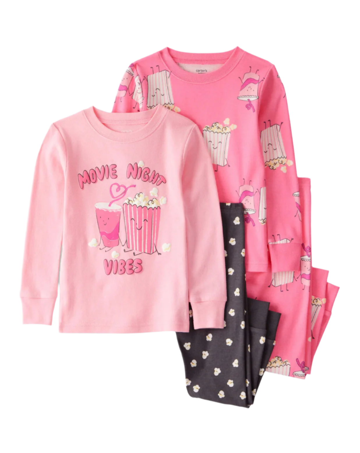 Cotton Long-Sleeve 4-Piece Pajamas